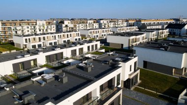 Modern yerleşim kompleksi manzarası Wroclaw Polonya