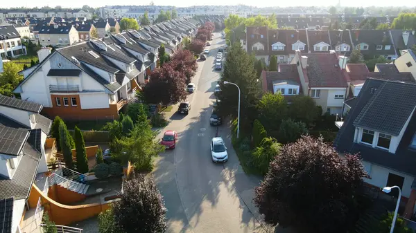 Modern yerleşim kompleksi manzarası Wroclaw Polonya