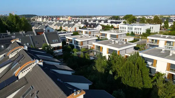 Modern yerleşim kompleksi manzarası Wroclaw Polonya