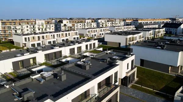 Modern yerleşim kompleksi manzarası Wroclaw Polonya