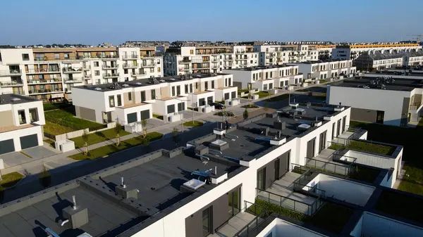 Modern yerleşim kompleksi manzarası Wroclaw Polonya