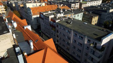 Avrupa 'nın yukarısındaki Brzeg Polonya' nın manzarası