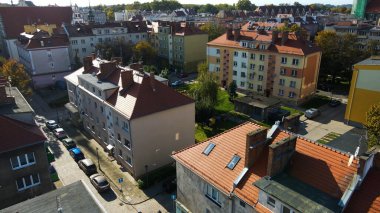 Avrupa 'nın yukarısındaki Brzeg Polonya' nın manzarası