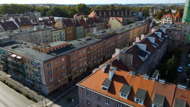 Avrupa 'nın yukarısındaki Brzeg Polonya' nın manzarası