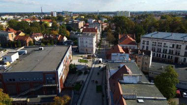 Avrupa 'nın yukarısındaki Brzeg Polonya' nın manzarası