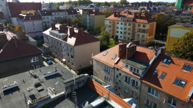 Avrupa 'nın yukarısındaki Brzeg Polonya' nın manzarası