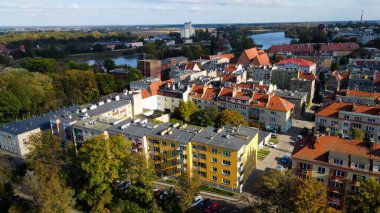 Avrupa 'nın yukarısındaki Brzeg Polonya' nın manzarası