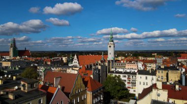Avrupa 'nın yukarısındaki Brzeg Polonya' nın manzarası