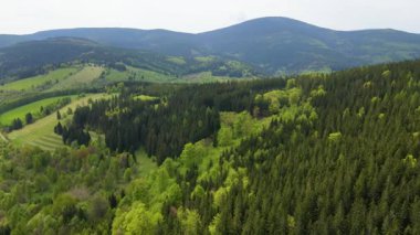 Blauen dağının üzerinden uçan İHA Belchen, Kara Orman, Almanya