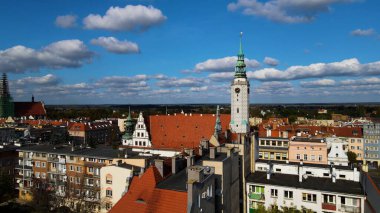 Avrupa 'nın yukarısındaki Brzeg Polonya' nın manzarası