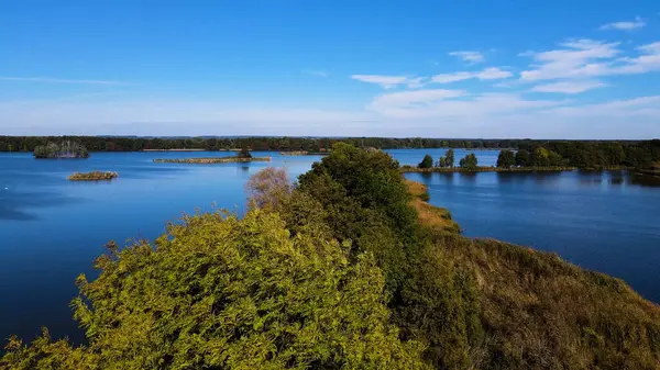 Gölün üzerinden su manzaralı ağaçlar