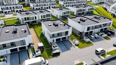 Yeni ilçe binası modern mimari Wroclaw Polonya