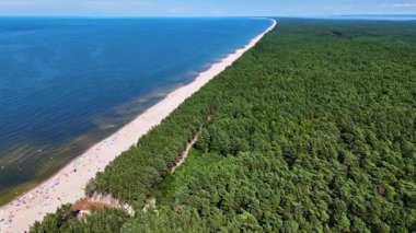 Baltık Denizi sahil gezisi drone manzaralı stegna poland