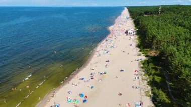 Baltık Denizi sahil gezisi drone manzaralı stegna poland