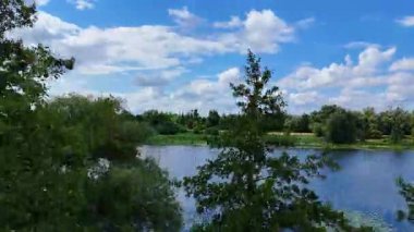 Nehir ormanı kıyı insansız hava aracı Polonya