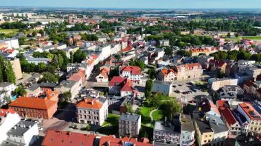 Cityscape view eski kasaba Tczew Polonya 'nın merkez bölümü