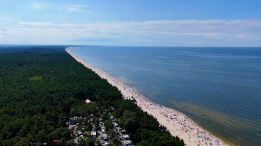 Baltık Denizi Stegna Polonya 'dan sahil manzarası