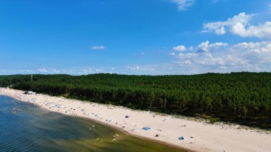 Baltık Denizi Stegna Polonya 'dan sahil manzarası