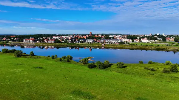 Avrupa Çeçen Polonya 'dan şehir manzarası