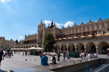 8 Eylül 2024 Krakow Polonya manzaralı eski Avrupa kenti