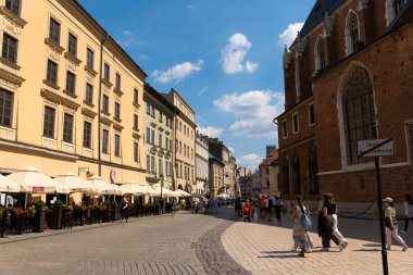 8 Eylül 2024 Krakow Polonya manzaralı eski Avrupa kenti