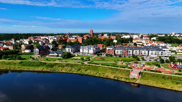 Avrupa Çeçen Polonya 'dan şehir manzarası