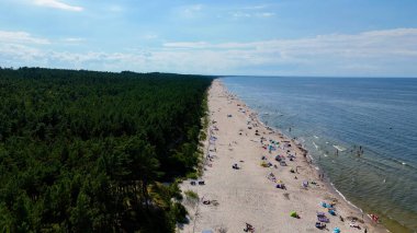 Baltık Denizi Stegna Polonya 'dan sahil manzarası