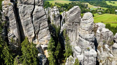 Adrspach, Çek Cumhuriyeti. Adrspasske Skaly, Kayalık Kasaba Milli Parkı.