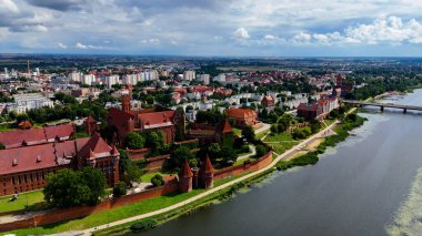 Malbork Polonya kalesinden kale manzarası