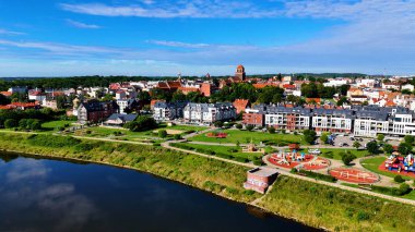 Avrupa Çeçen Polonya 'dan şehir manzarası