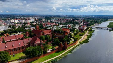 Malbork Polonya kalesinden kale manzarası