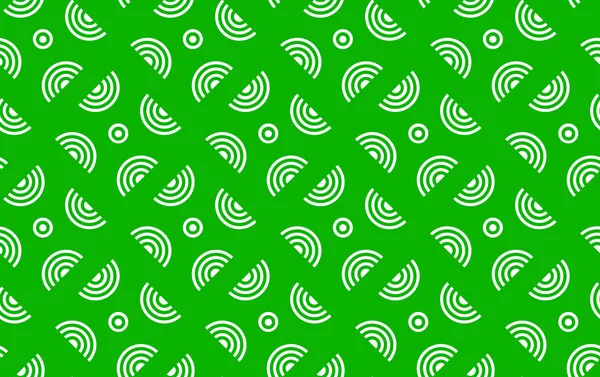 Modèle Sans Couture Éléments Semi Circulaires Blancs Sur Fond Vert — Image vectorielle