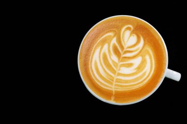 Arka plan için bir fincan sanat kahvesi.                                                                                                                                                                                         