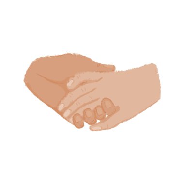 El ele tutuşmanın görüntüsü. destek ve sevgi