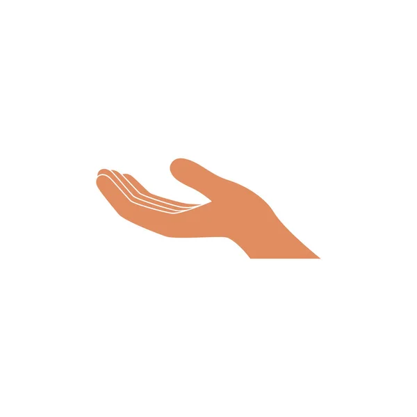 Modèle Véktor Logo Main Ouverte — Image vectorielle