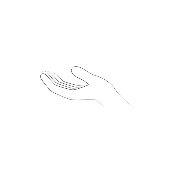 Відкрита Рука Логотип Векторний Шаблон — стоковий вектор