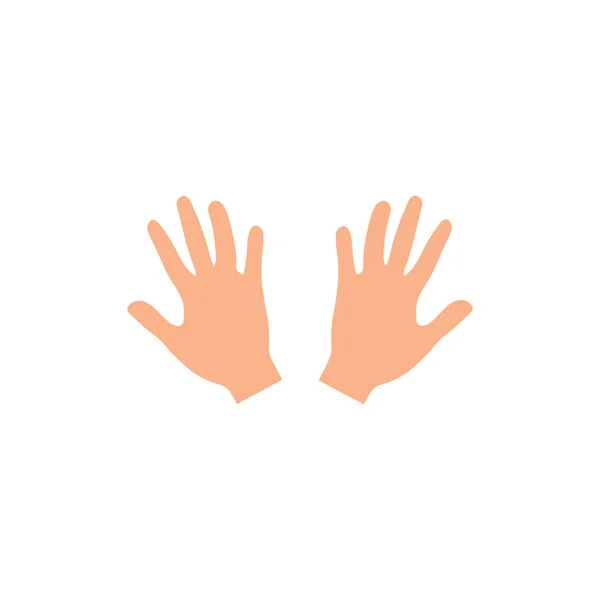 Öppen Hand Logotyp Vektor Mall — Stock vektor