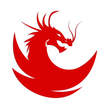 dragon head logo vector illustration template design