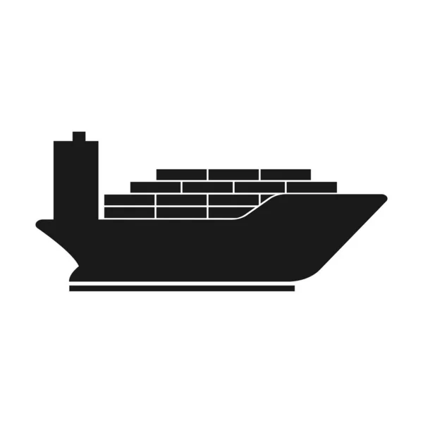 Spedizione Cargo Nave Logo Vektor Modello — Vettoriale Stock