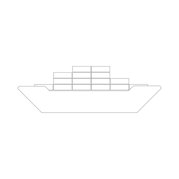 Spedizione Cargo Nave Logo Vektor Modello — Vettoriale Stock