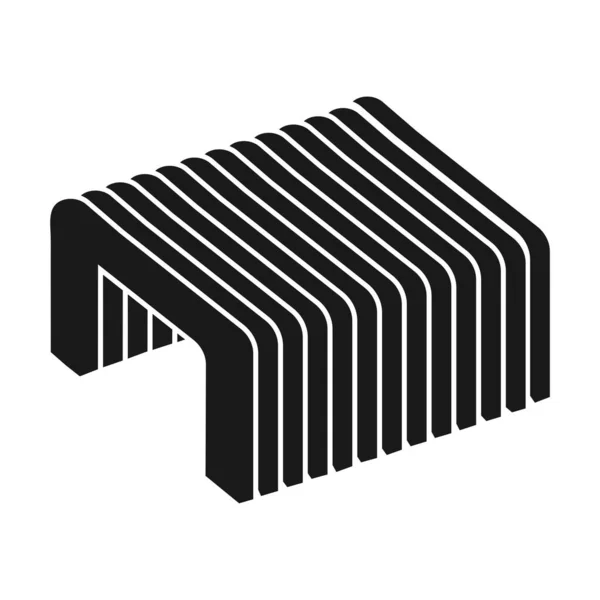 ステープルピンアイコン ステープルメタルステープルファスナーベクトルイラストシンボルデザイン — ストックベクタ