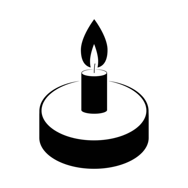 Іконка Свічки Векторна Ілюстрація Шаблонний Дизайн — стоковий вектор