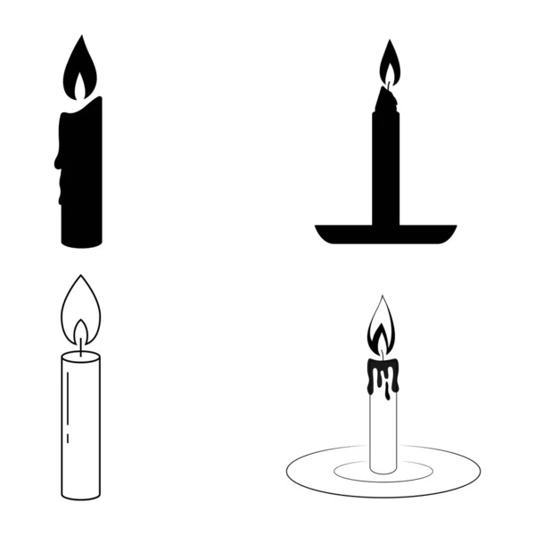 Дизайн Векторной Иллюстрации Свечи — стоковый вектор