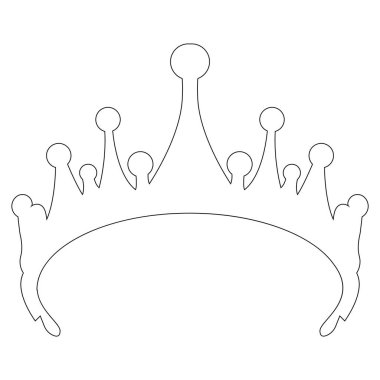 gelin taç simgesi vektör şablonu tasarımı