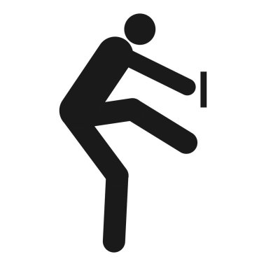 kişi açık kapı simgesi vektör illüstrasyon tasarımı