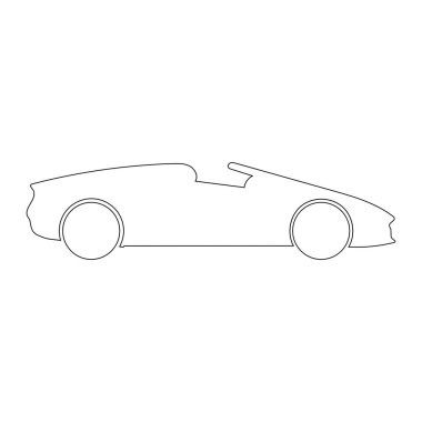 Yarış arabası ikonu vektör çizimi