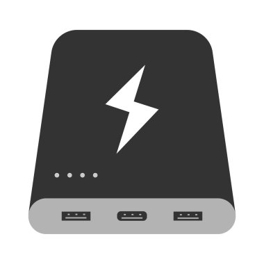 power bank simge vektör şablonu tasarımı