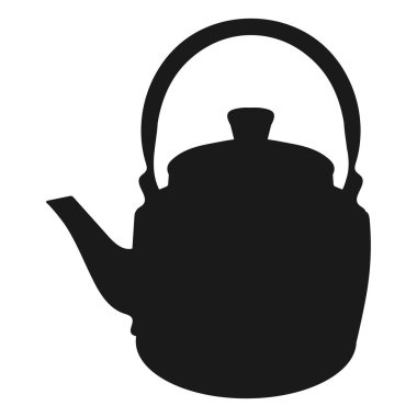 çaydanlık simgesi vektör çizimi tasarımı