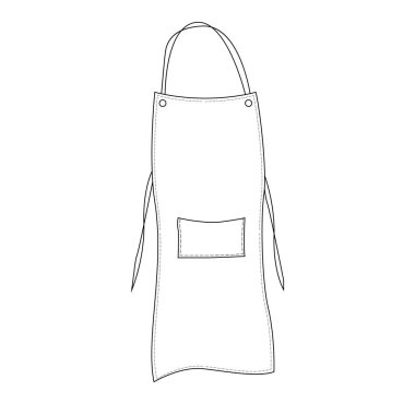 Önlük vektör resimleme sembolü tasarım arkaplanı
