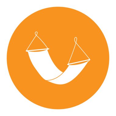 hamak simgesi vektör illüstrasyon logo şablonu